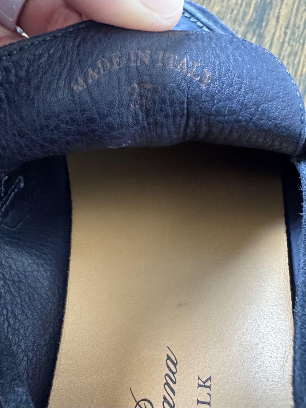 Loro Piana Summer Charms Walk Navy Suede Loafers Size 37 - Picture 9 of 10